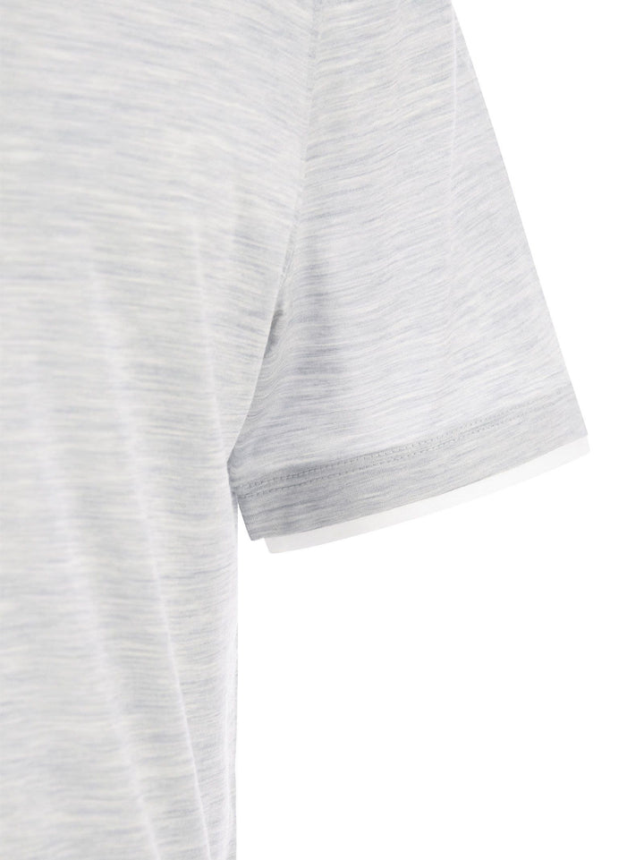 Brunello Cucinelli Men Slim Fit Crew-Neck T-Shirt In Lightweight Cotton Jersey