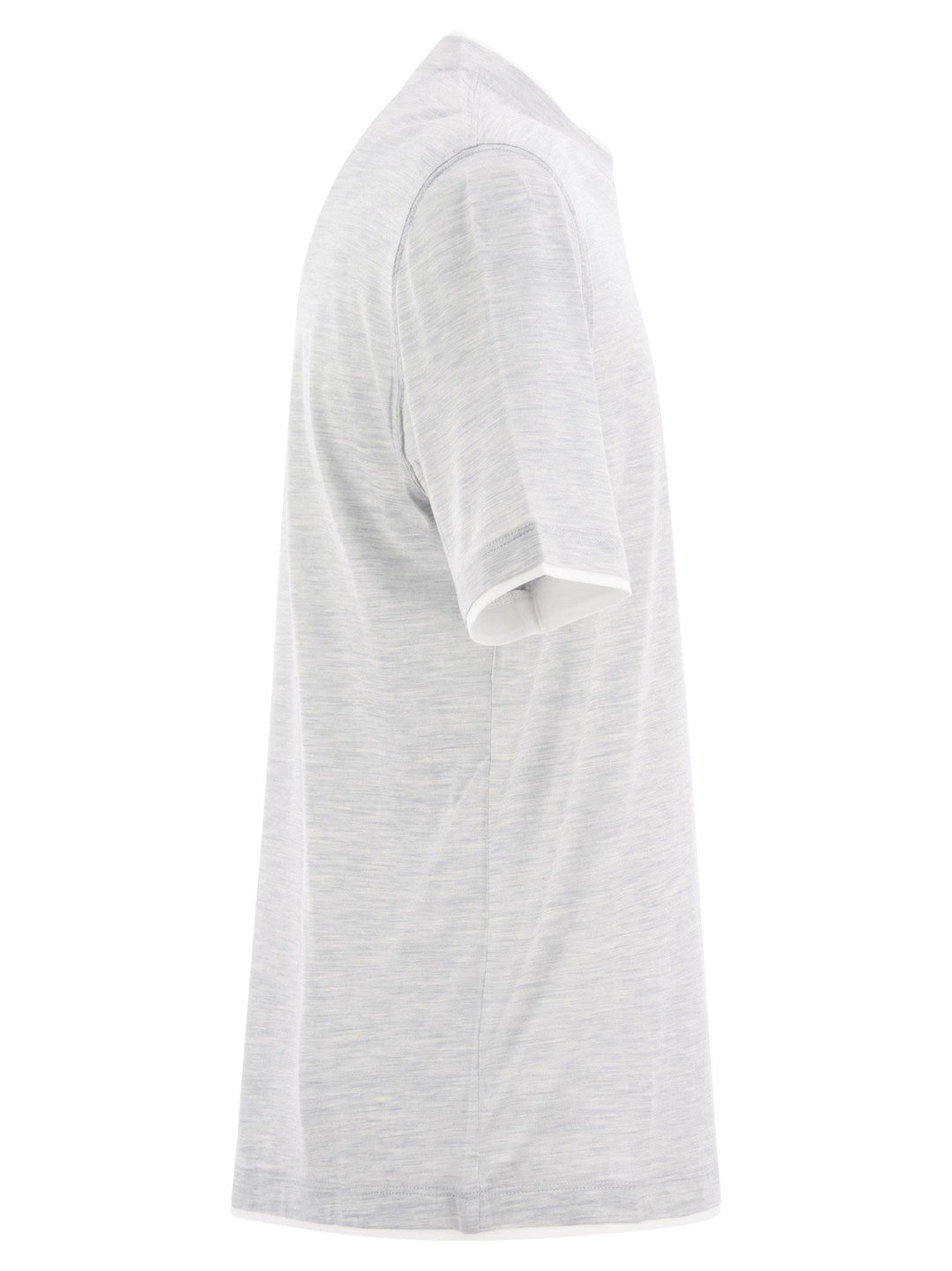 Brunello Cucinelli Men Slim Fit Crew-Neck T-Shirt In Lightweight Cotton Jersey