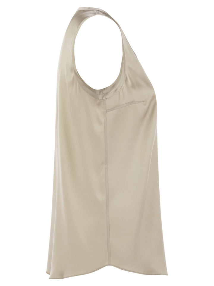 Brunello Cucinelli Women Stretch Silk Satin Top