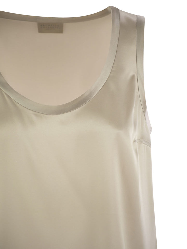 Brunello Cucinelli Women Stretch Silk Satin Top
