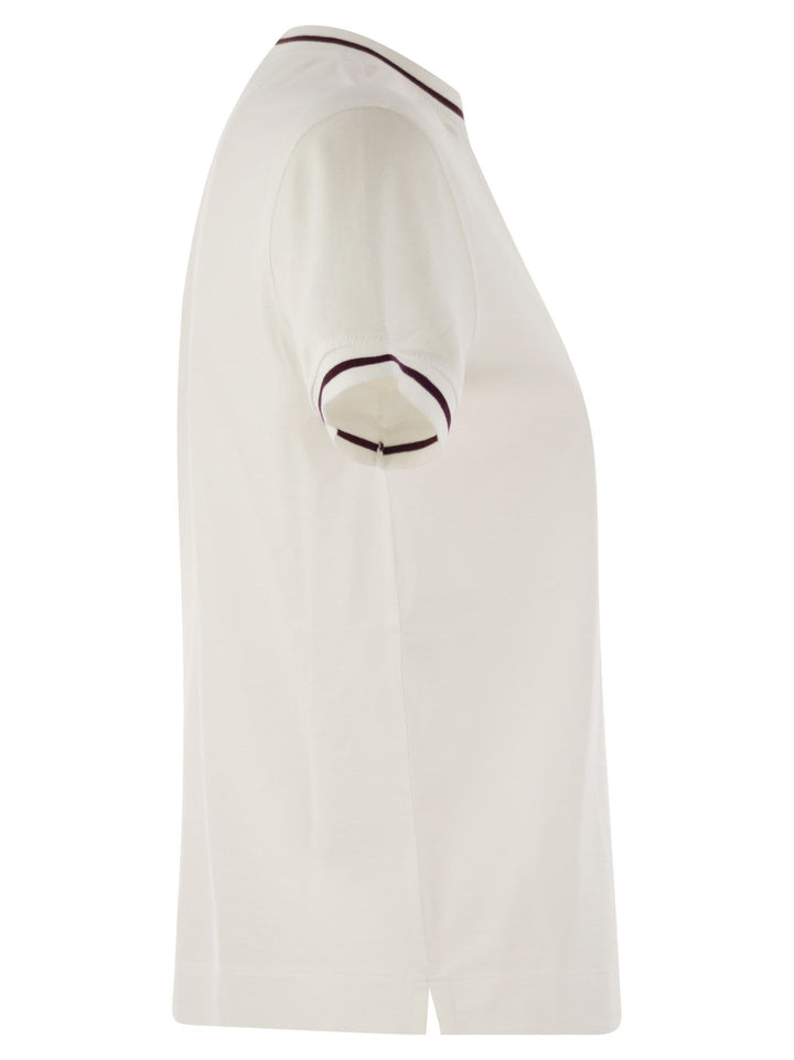 Brunello Cucinelli Women Cotton Jersey T-Shirt With Logo