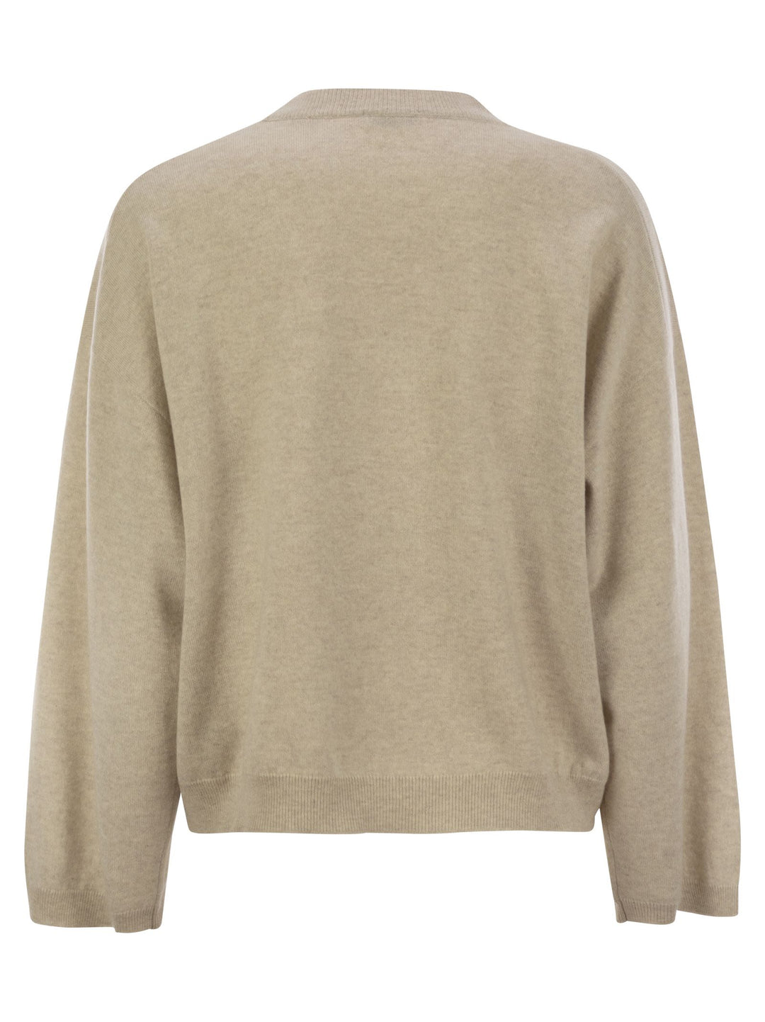 Brunello Cucinelli Women Virgin Wool, Cashmere And Silk Sweater With Shiny Pocket Detail
