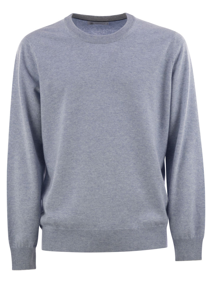 Brunello Cucinelli Men Pure Cashmere Crew-Neck Sweater