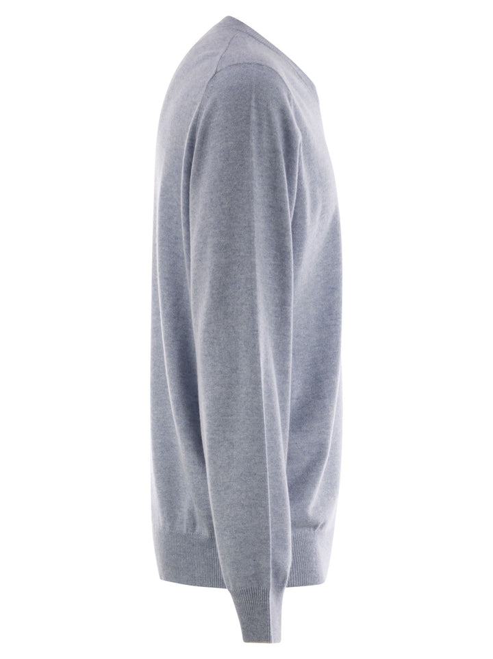 Brunello Cucinelli Men Pure Cashmere Crew-Neck Sweater