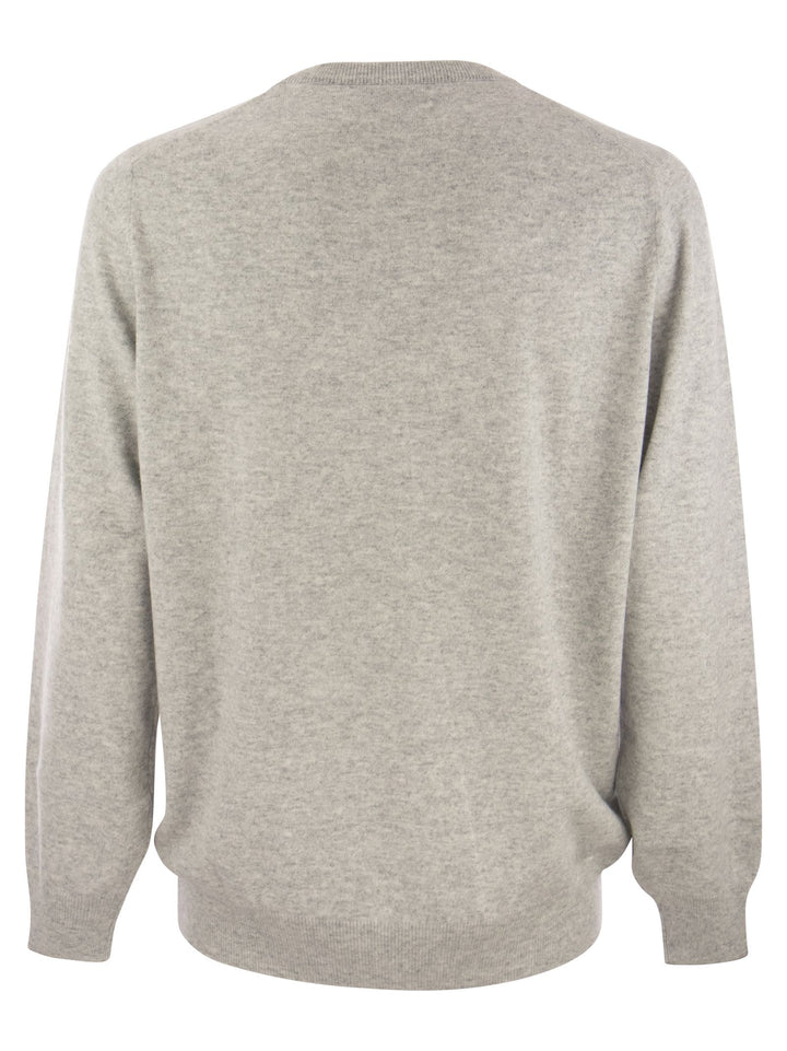 Brunello Cucinelli Men Pure Cashmere Crew-Neck Sweater