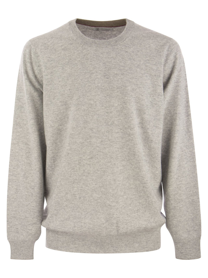 Brunello Cucinelli Men Pure Cashmere Crew-Neck Sweater