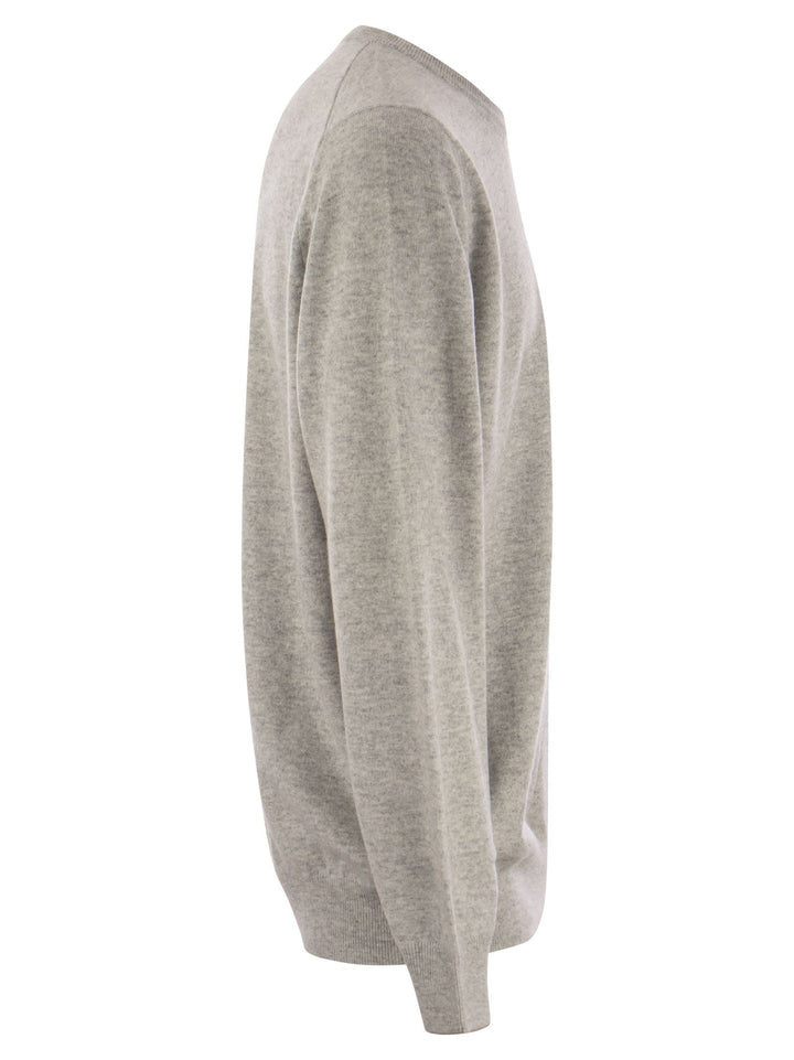 Brunello Cucinelli Men Pure Cashmere Crew-Neck Sweater