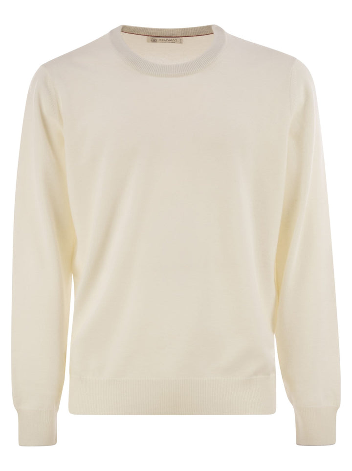 Brunello Cucinelli Men Pure Cashmere Crew-Neck Sweater