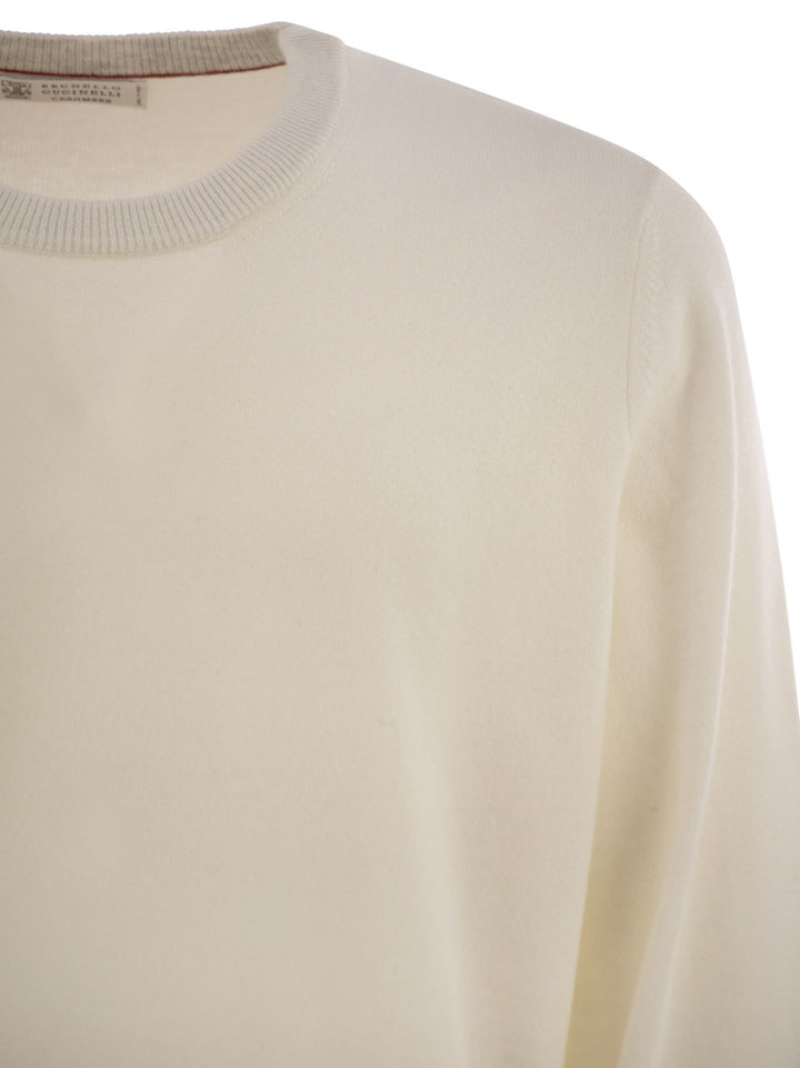 Brunello Cucinelli Men Pure Cashmere Crew-Neck Sweater