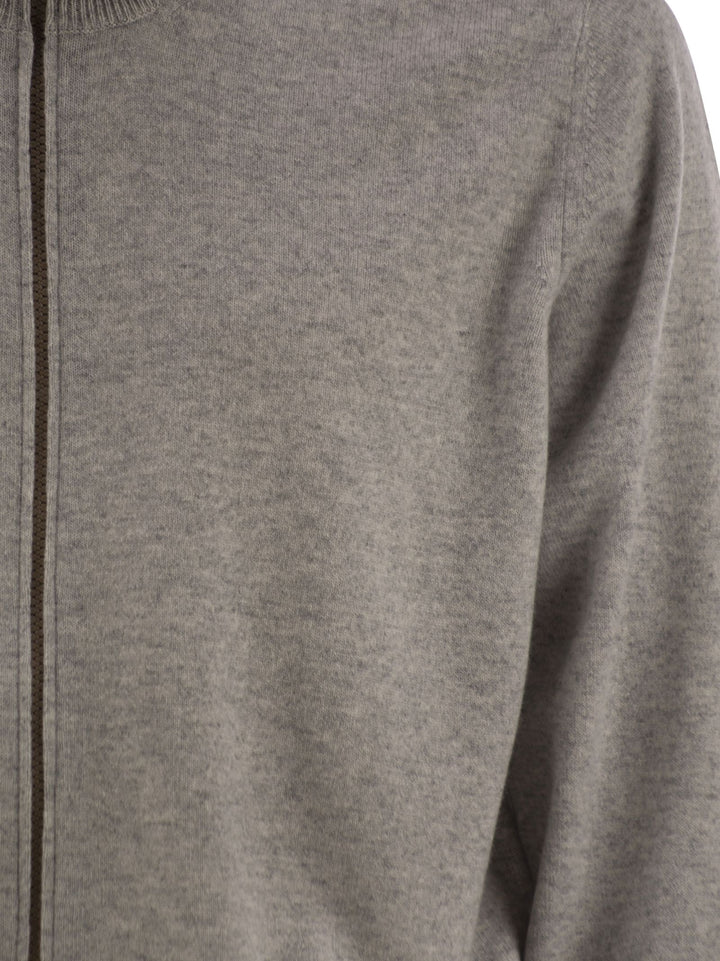 Brunello Cucinelli Men High-Necked Cashmere Cardigan With Zip