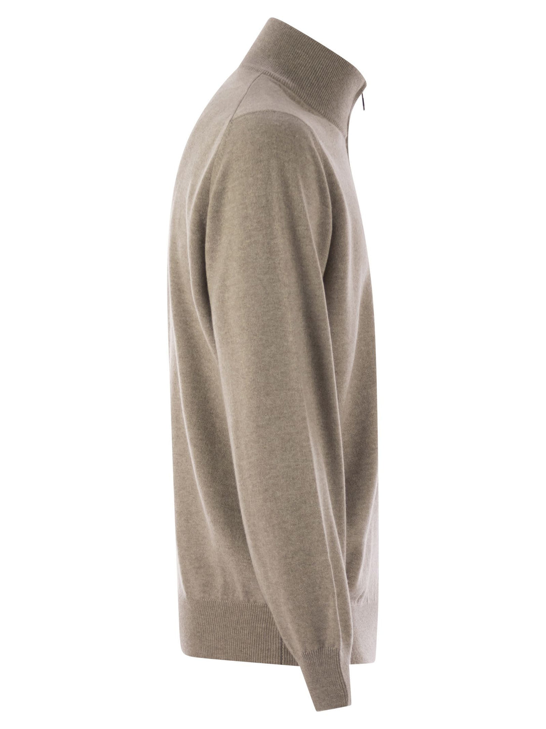 Brunello Cucinelli Men Cashmere Turtleneck Sweater With Zipper