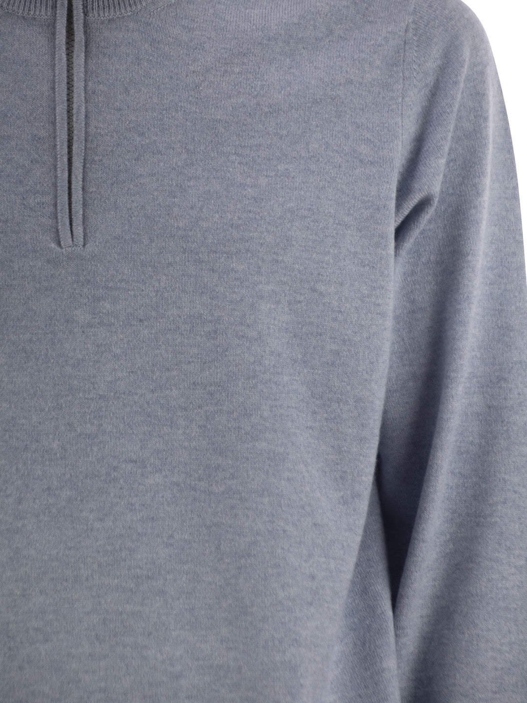 Brunello Cucinelli Men High-Necked Cashmere Sweater With Zip Opening