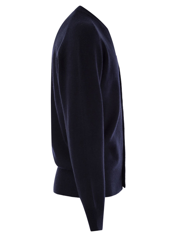 Brunello Cucinelli Men Alpaca, Cotton And Wool Cardigan With Metal Buttons