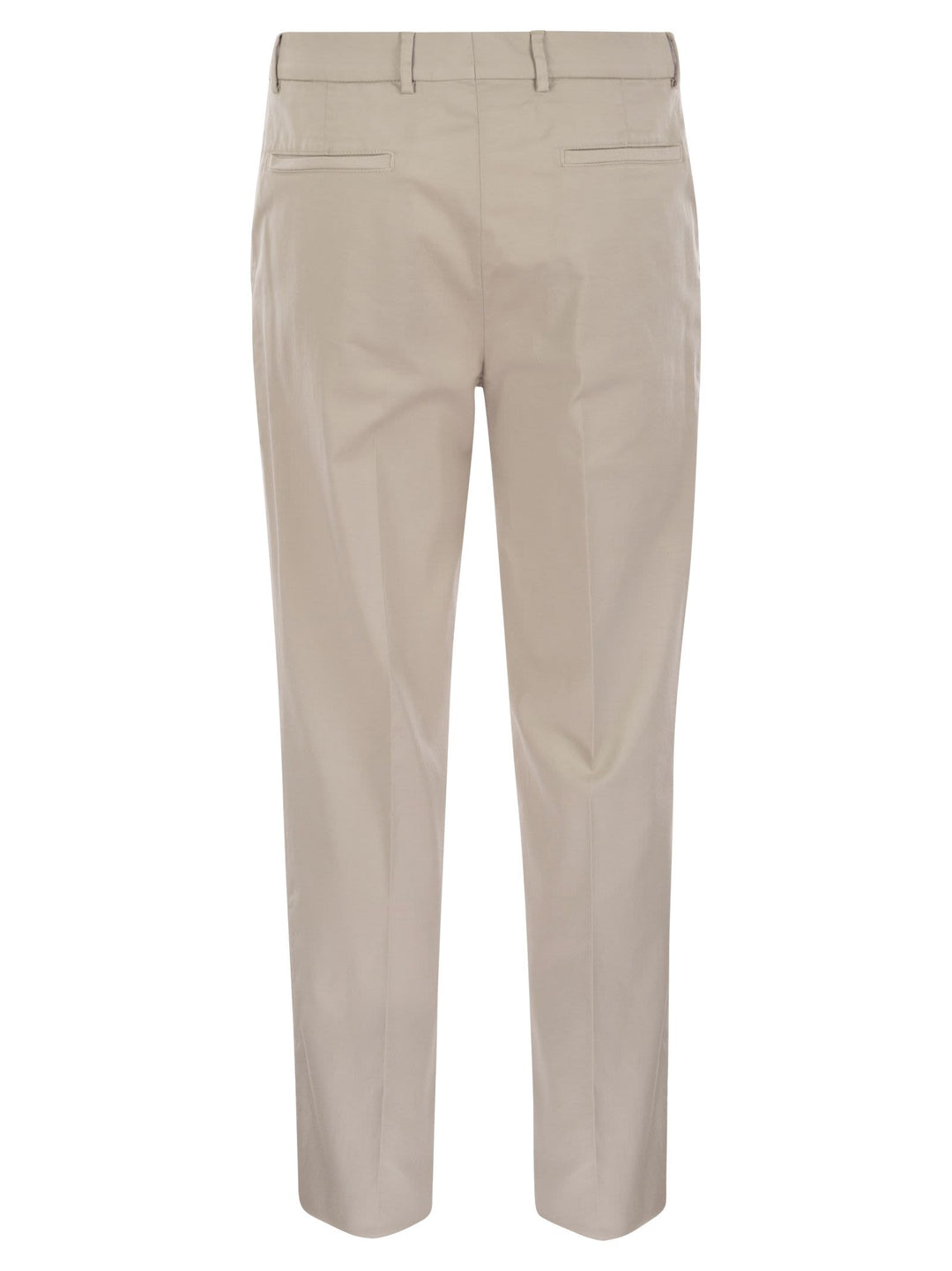 Brunello Cucinelli Men Garment-Dyed Leisure Fit Trousers In American Pima Comfort Cotton With Pleats
