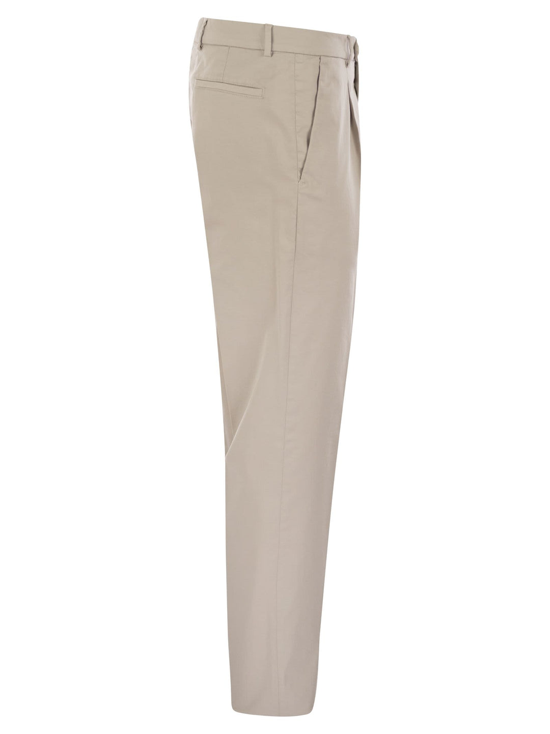 Brunello Cucinelli Men Garment-Dyed Leisure Fit Trousers In American Pima Comfort Cotton With Pleats