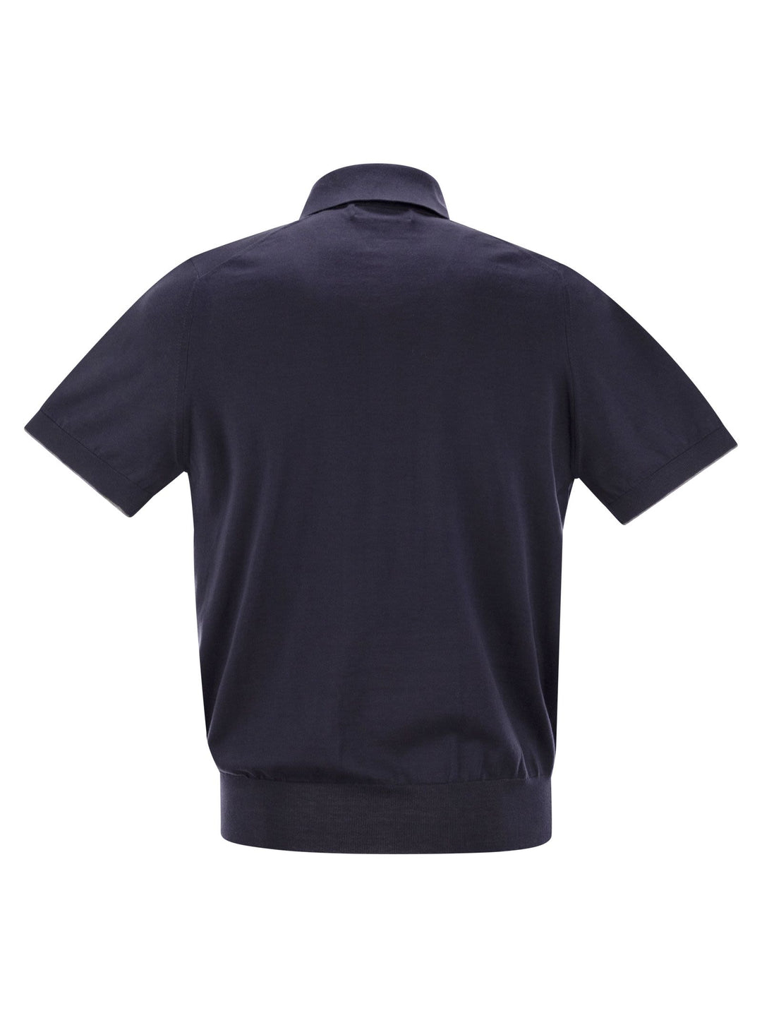 Brunello Cucinelli Men Lightweight Cotton Knit Polo Shirt