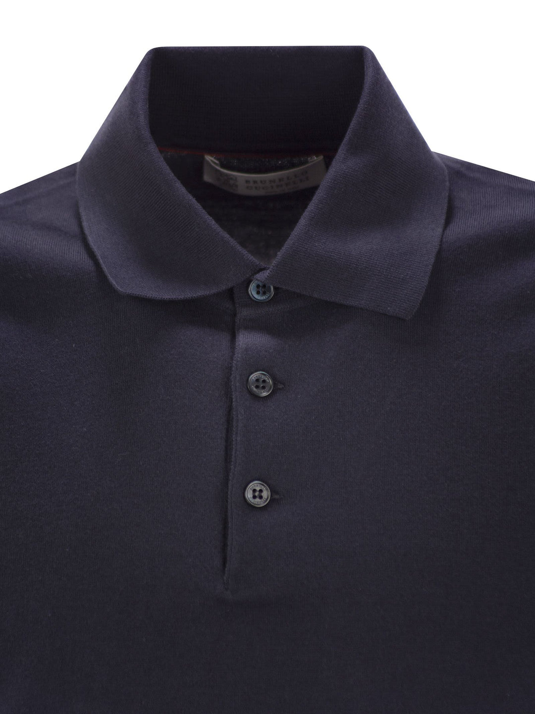 Brunello Cucinelli Men Lightweight Cotton Knit Polo Shirt