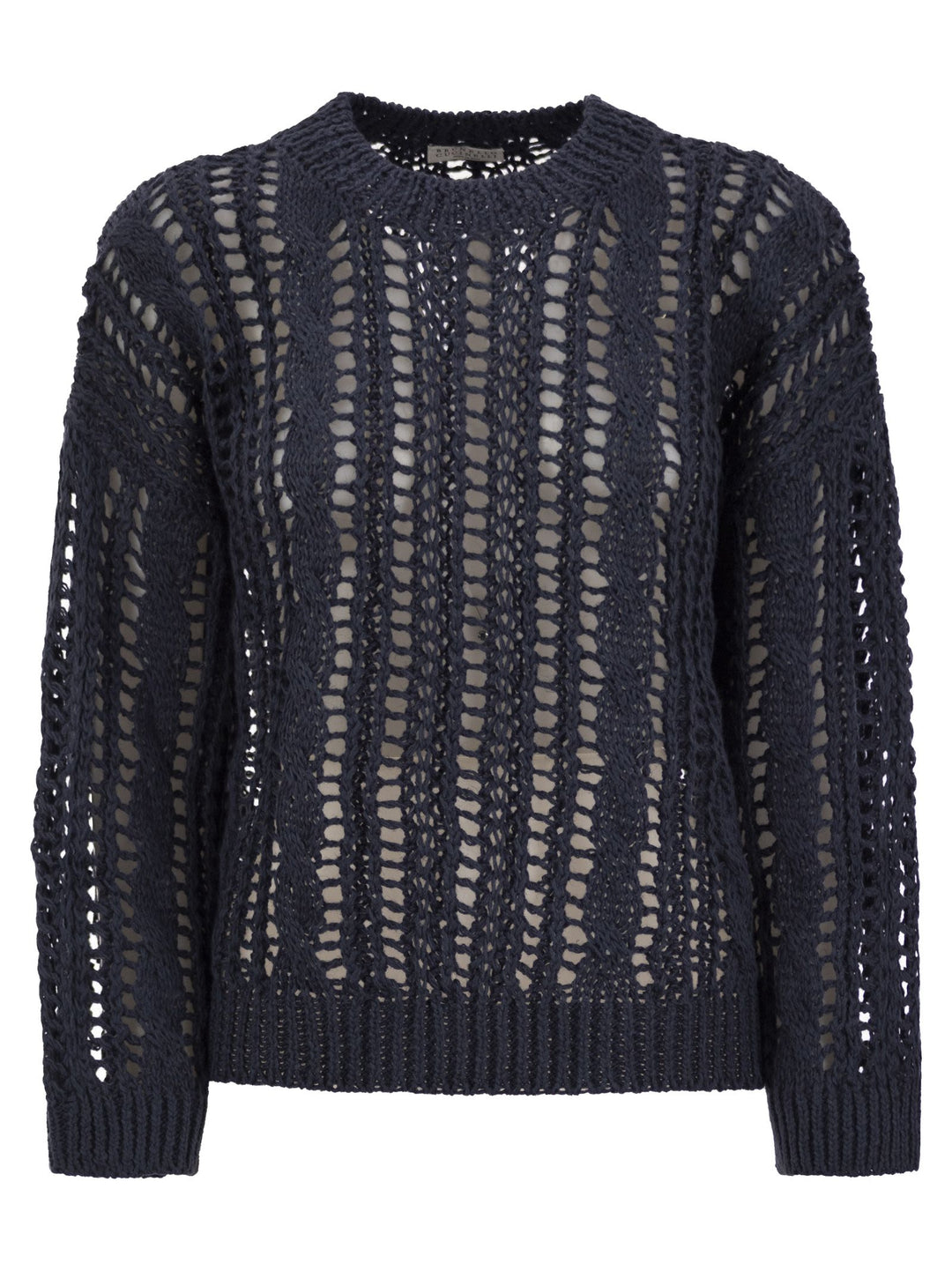 Brunello Cucinelli Women Cable &amp; Mesh Jute And Cotton Jersey