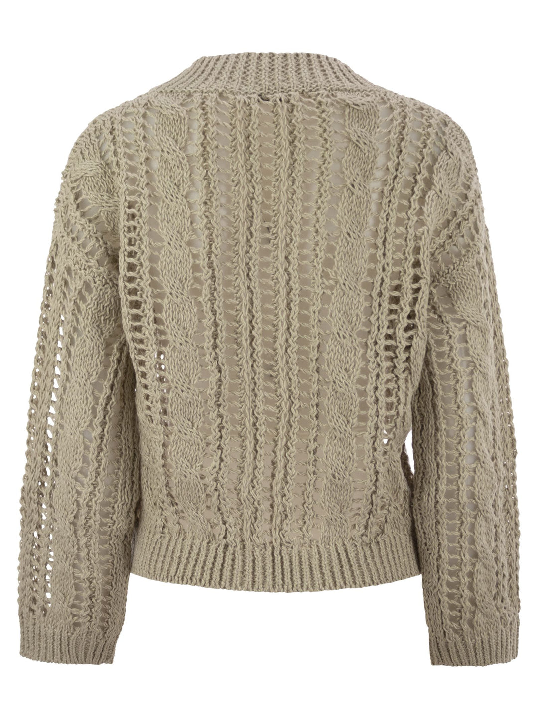 Brunello Cucinelli Women Cable &amp; Mesh Jute And Cotton Jersey