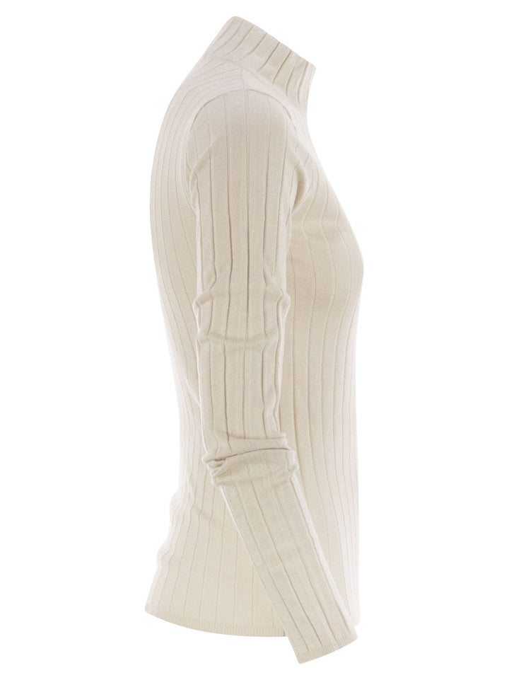 Brunello Cucinelli Women Lightweight Cashmere And Silk Broad Rib Sweater