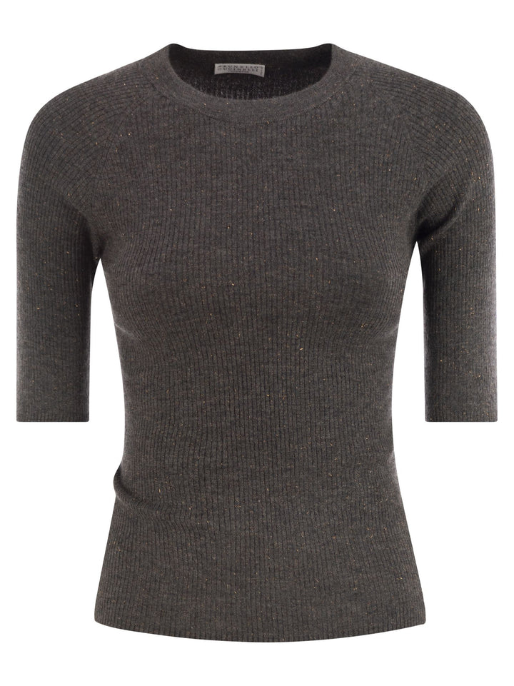 Brunello Cucinelli Women Sparkling Ribbed Cashmere Sweater