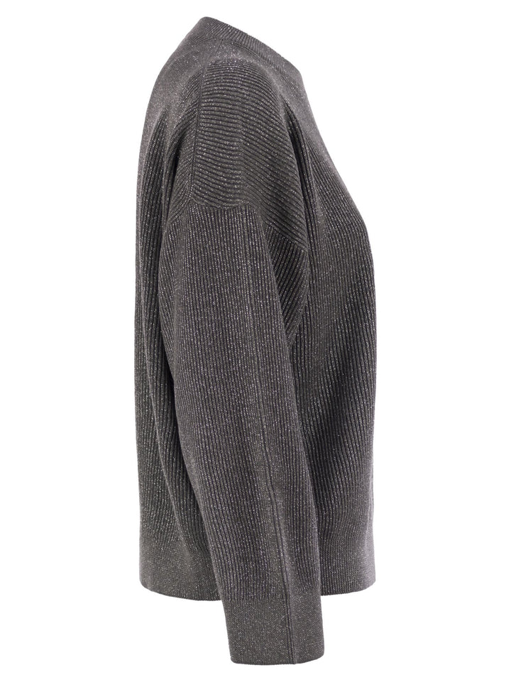 Brunello Cucinelli Women Cotton And Viscose Rib Sweater