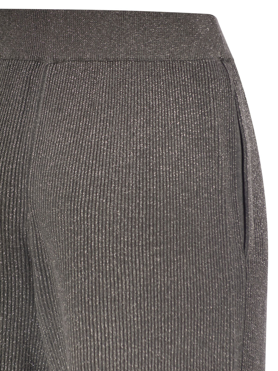 Brunello Cucinelli Women English Rib Cotton And Viscose Pants