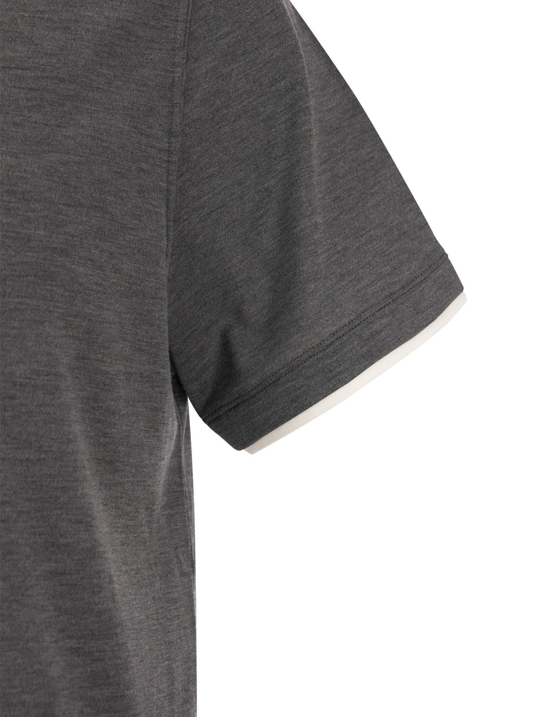 Brunello Cucinelli Men Silk And Cotton T-Shirt