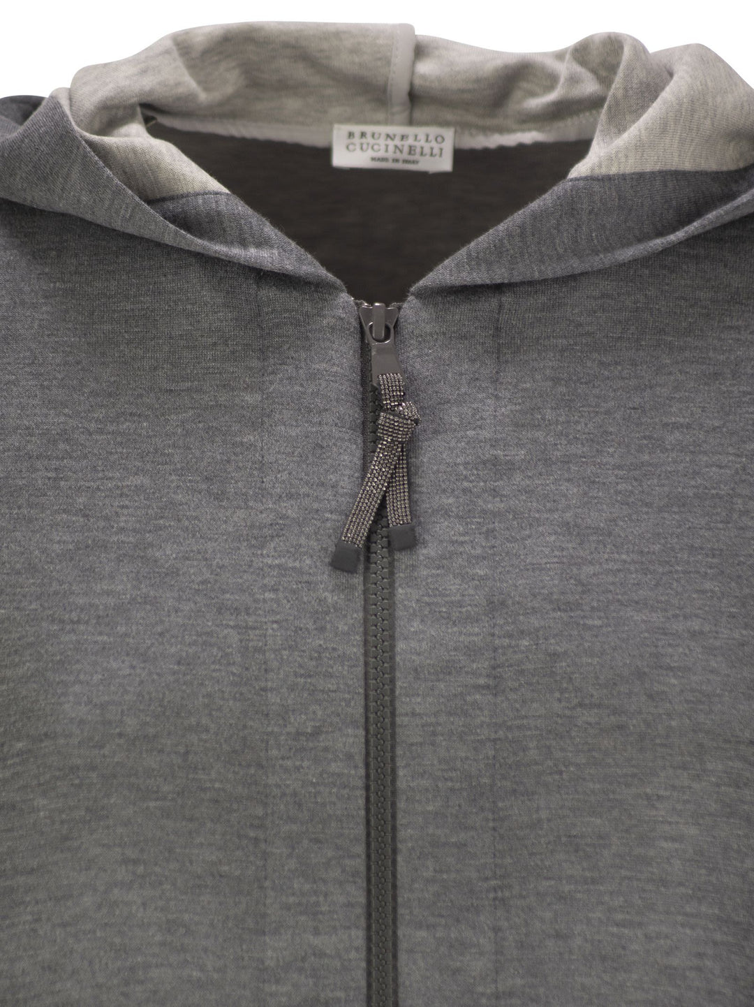 Brunello Cucinelli Women Cotton-Silk Sweatshirt Topwear With Jewellery