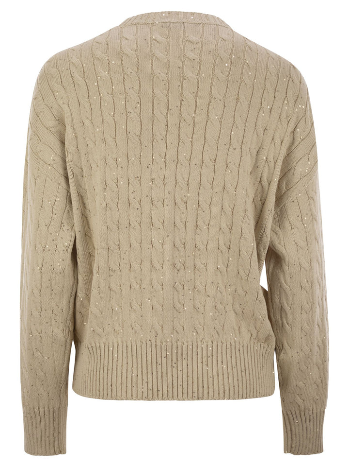 Brunello Cucinelli Women Dazzling Cables Cotton Jersey