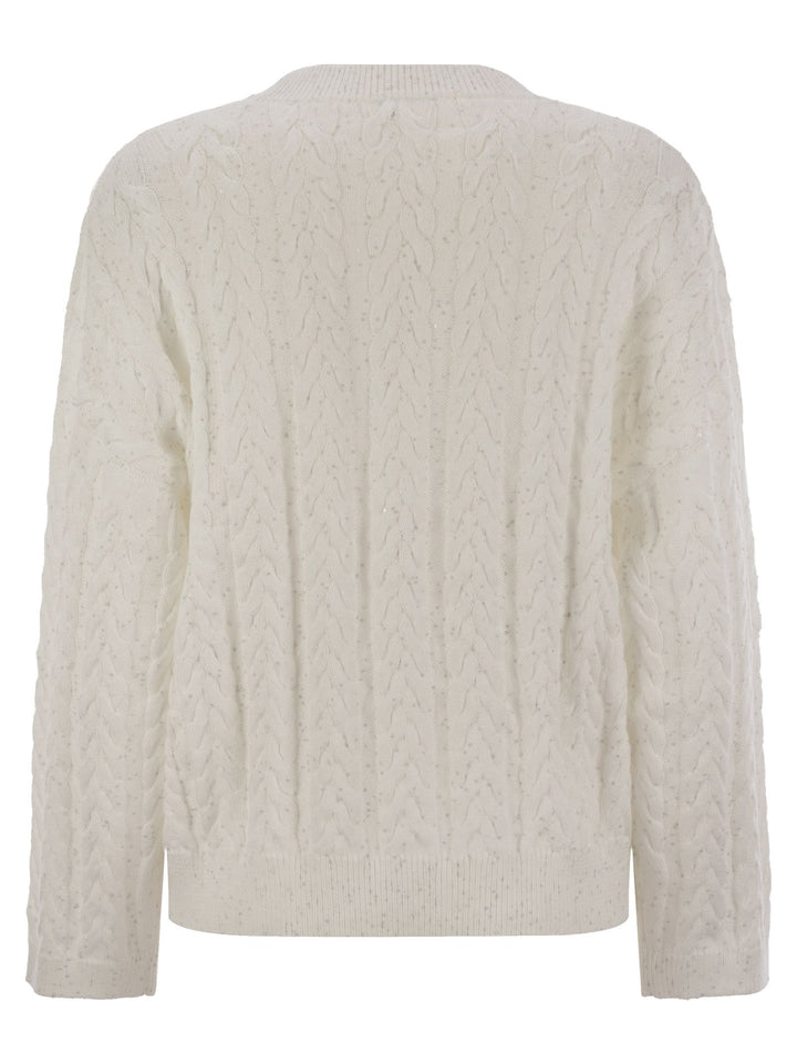 Brunello Cucinelli Women Dazzling Double Cable Cotton Jersey