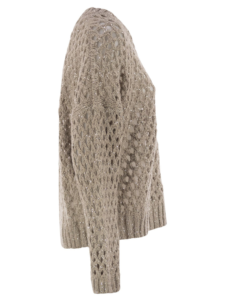 Brunello Cucinelli Women Dazzling Net Silk And Linen Jersey