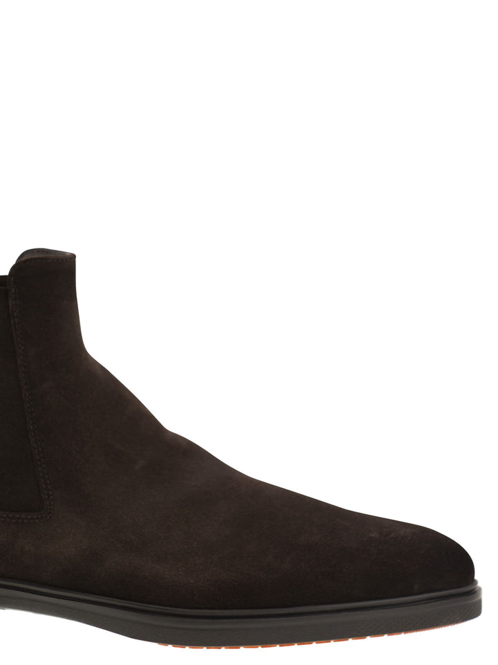 Santoni Men Easy Suede Ankle Boot