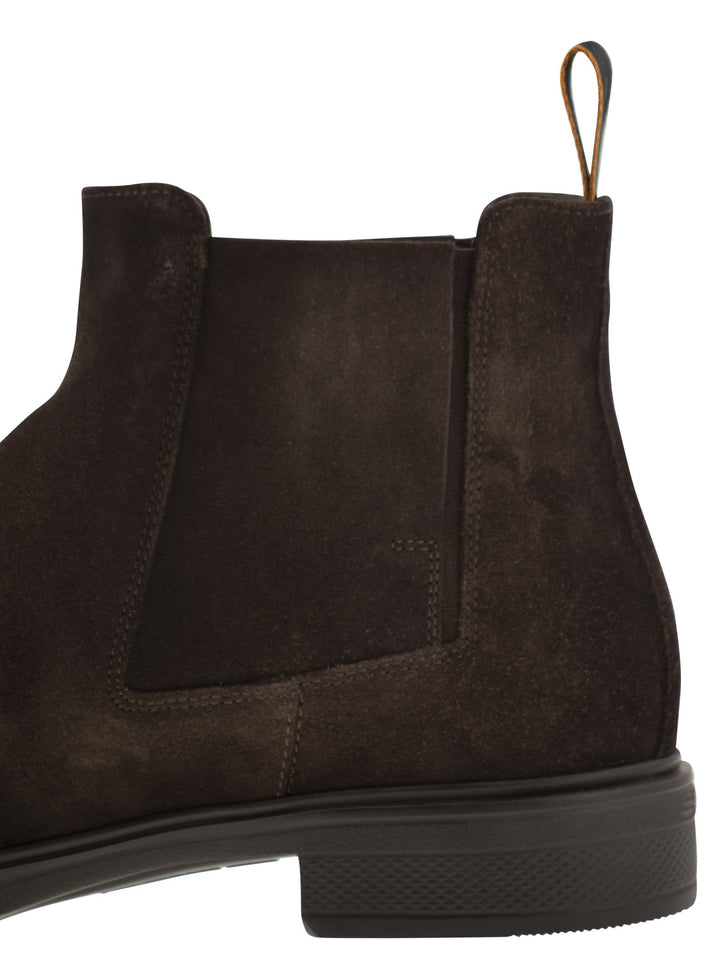 Santoni Men Easy Suede Ankle Boot