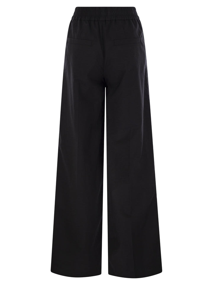 Brunello Cucinelli Women Loose Fit Cotton Trousers