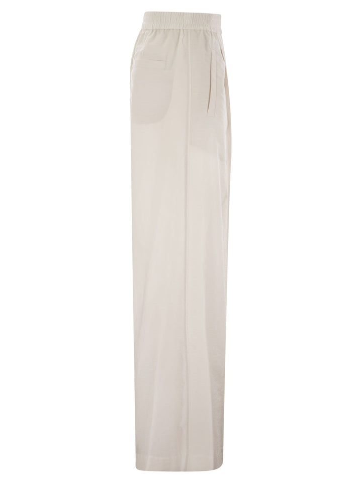 Brunello Cucinelli Women Loose Fit Cotton Trousers