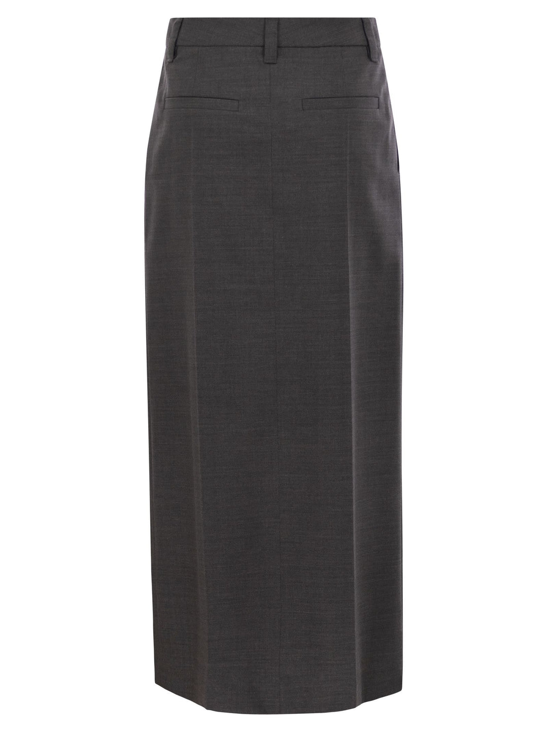 Brunello Cucinelli Women Sartorial Long Skirt In Virgin Wool Canvas