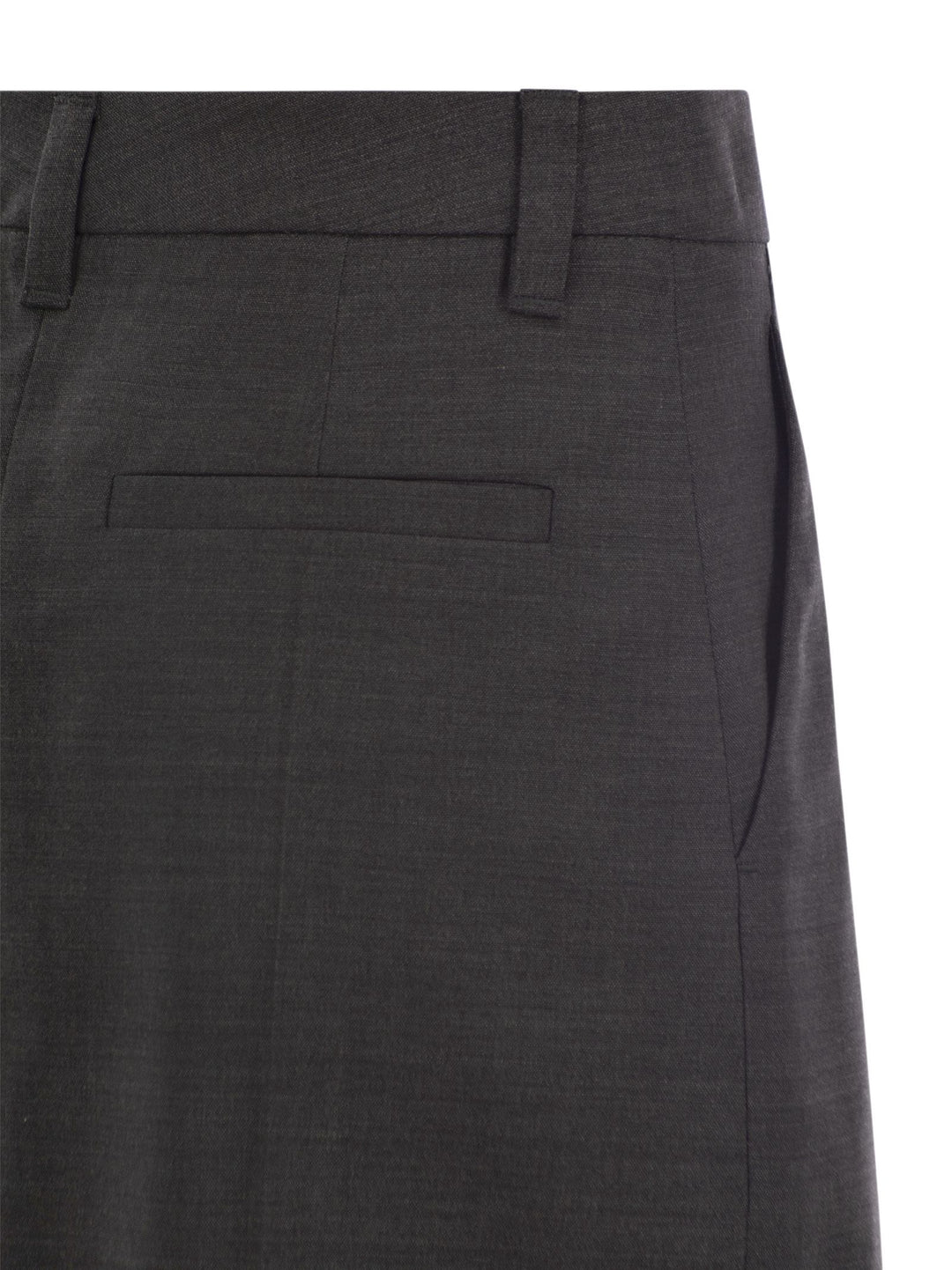 Brunello Cucinelli Women Sartorial Long Skirt In Virgin Wool Canvas