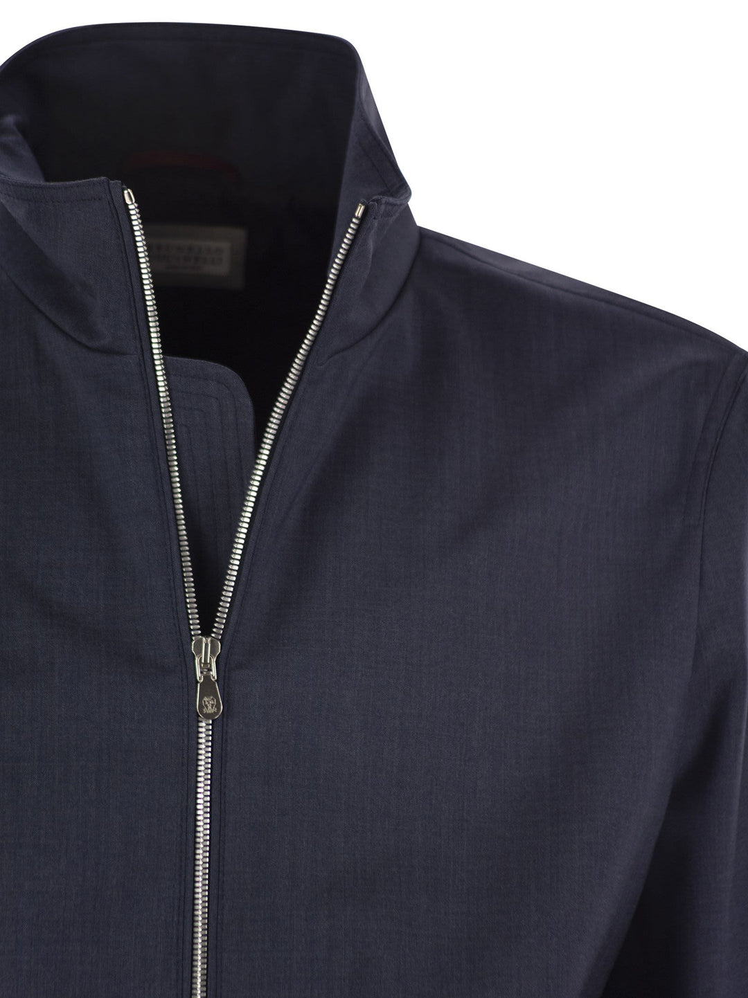 Brunello Cucinelli Men Bomber Jacket In Membrane Canvas