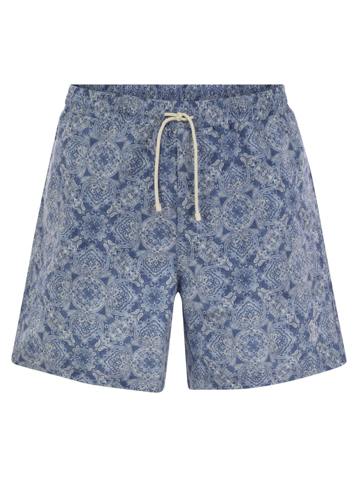 Brunello Cucinelli Men Beach Swimsuit With Paisley Design