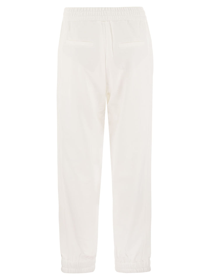 Brunello Cucinelli Women Track Trousers In Light Cotton Fleece