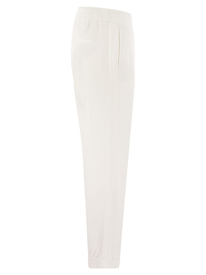Brunello Cucinelli Women Track Trousers In Light Cotton Fleece
