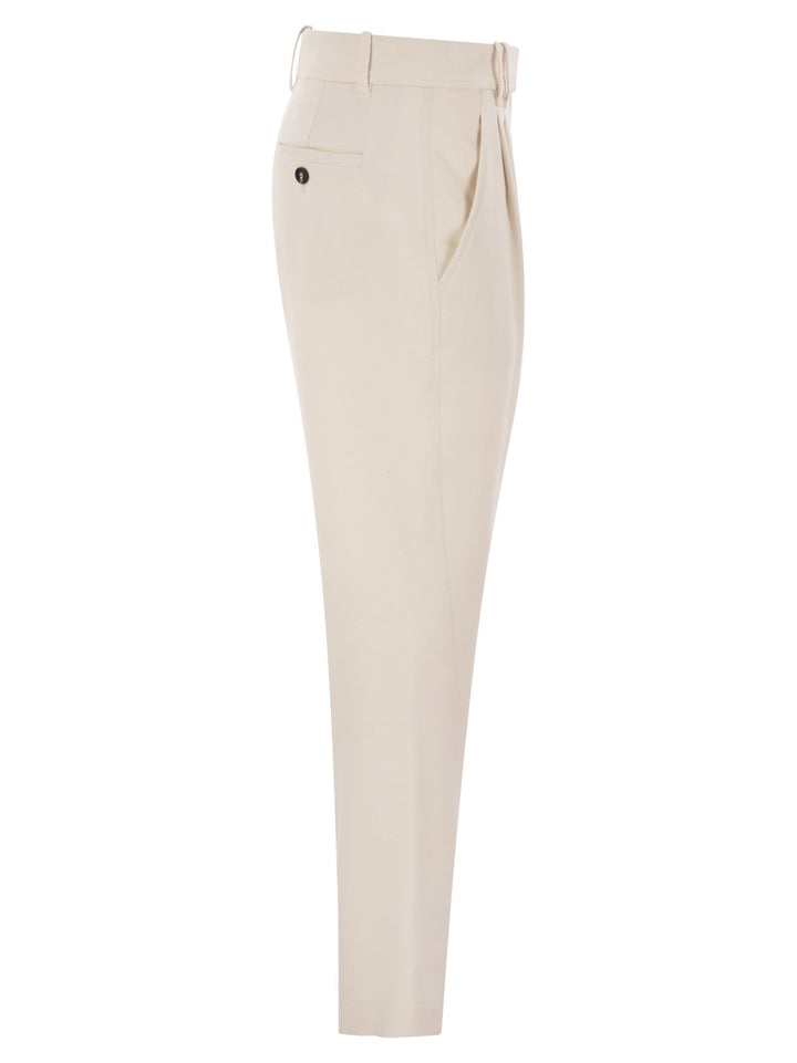 Brunello Cucinelli Women Stretch Viscose-Wool Twill Equestrian Trousers With Jewellery