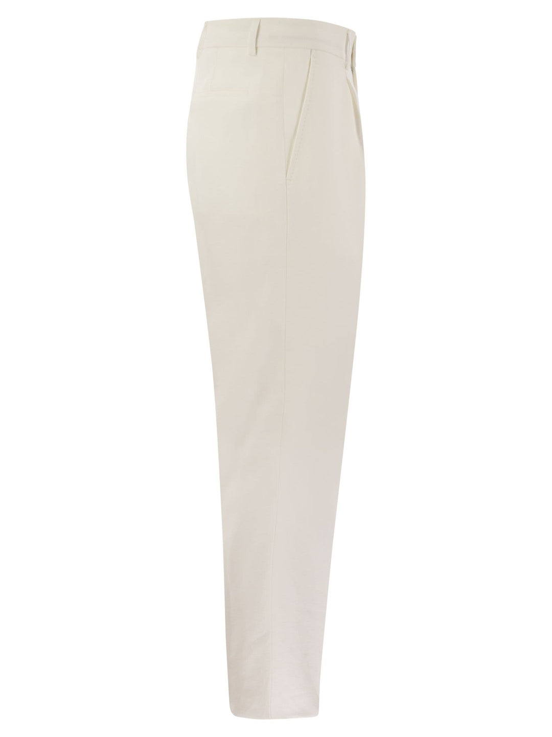 Brunello Cucinelli Men Leisure Fit Linen Trousers With Darts