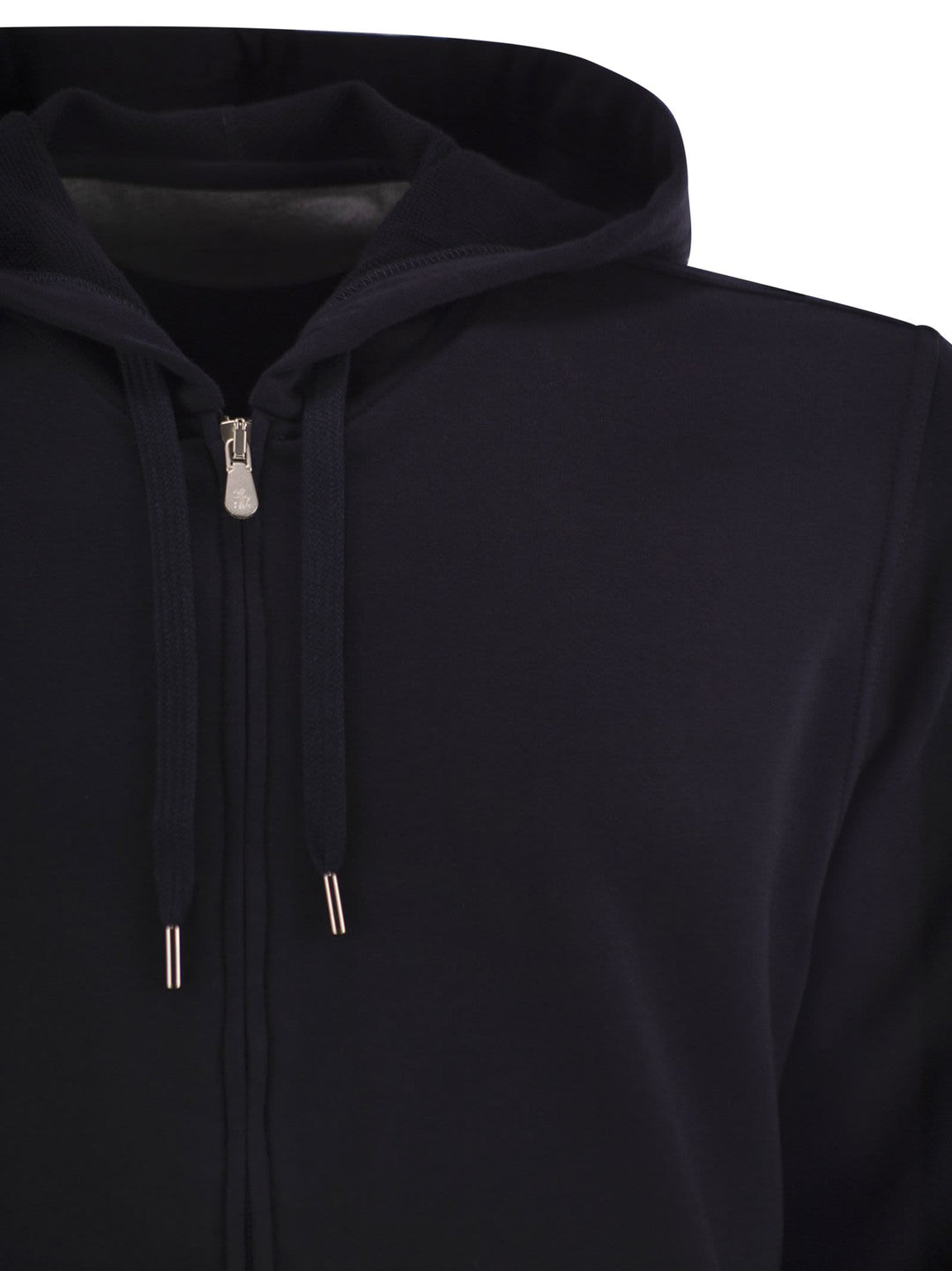 Brunello Cucinelli Men Cotton Fleece Topwear With Zip And Hood