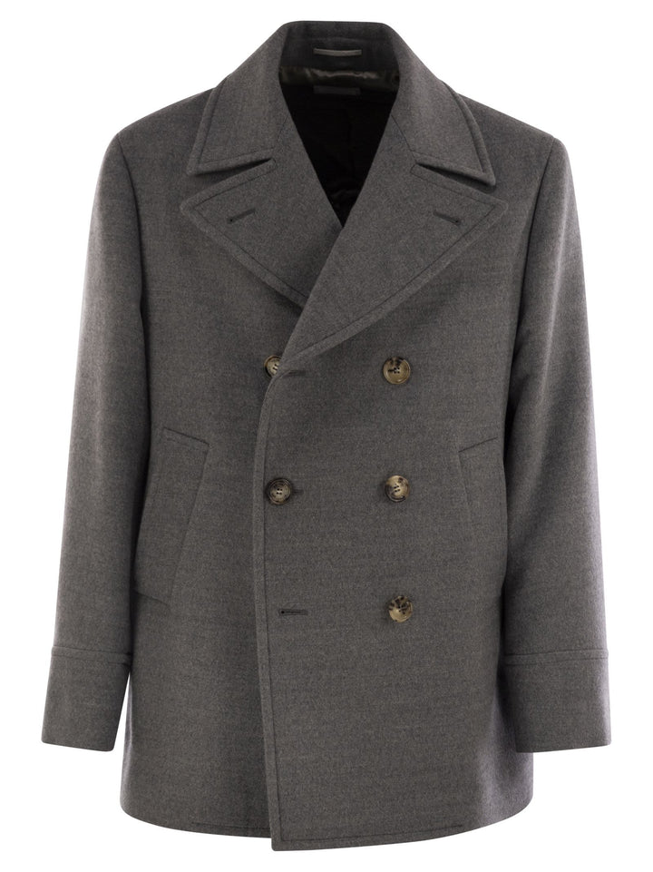 Brunello Cucinelli Men One-And-A-Half-Breasted Wool Coat
