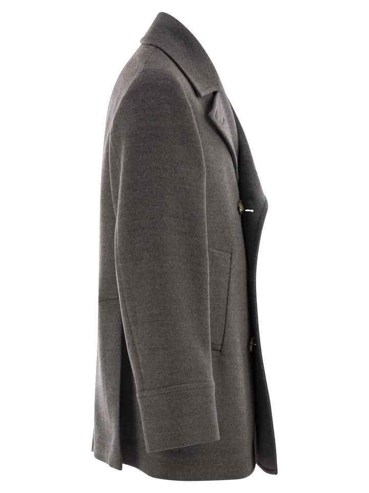 Brunello Cucinelli Men One-And-A-Half-Breasted Wool Coat