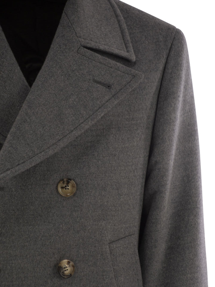 Brunello Cucinelli Men One-And-A-Half-Breasted Wool Coat