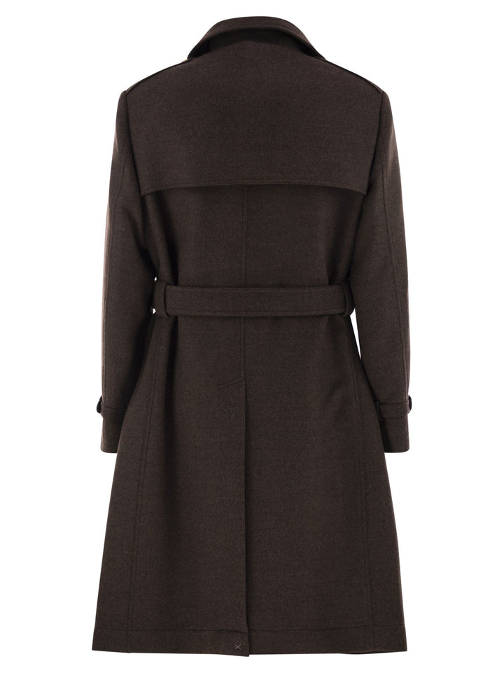 Brunello Cucinelli Men Wool Trench