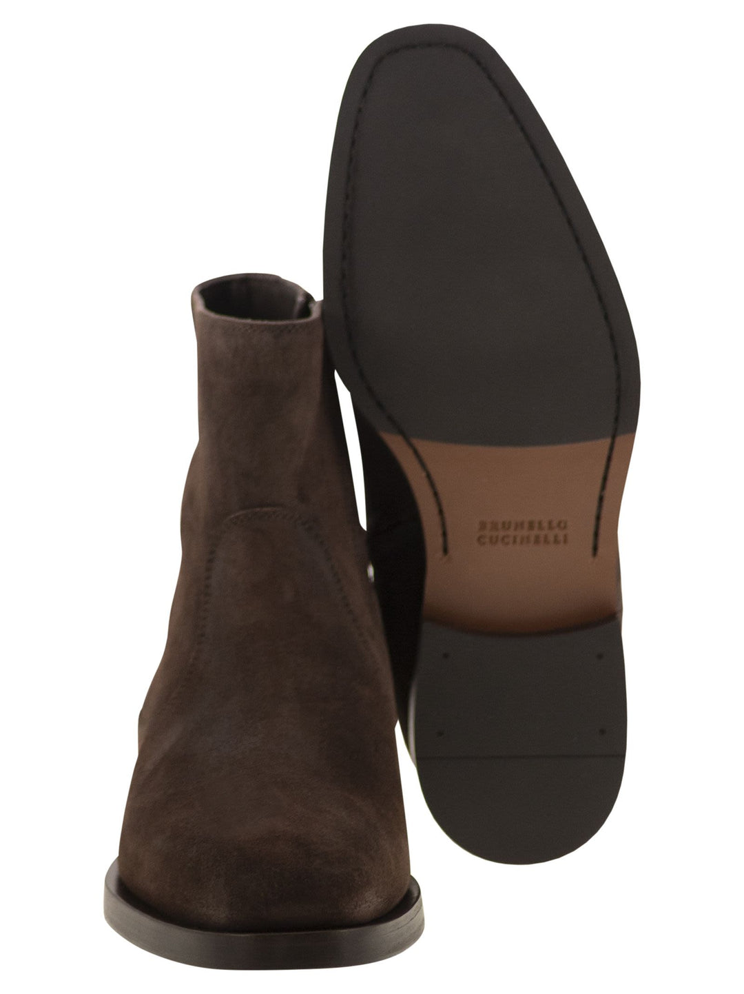 Brunello Cucinelli Men Chelsea Boot In Suede